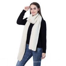 2020  New Arrivals Fashion high quality knit new acrylic women winter knit plain color scarf